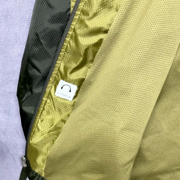 Nike Y2k Windbreaker Jacket Mens Large Green Logo Mesh Lined Hooded Full Zip - Picture 7 of 12